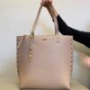 Bolsa Feminina Social Shopper Floater Couro com Detalhes Nude Castor - Fernanda Ramos Store