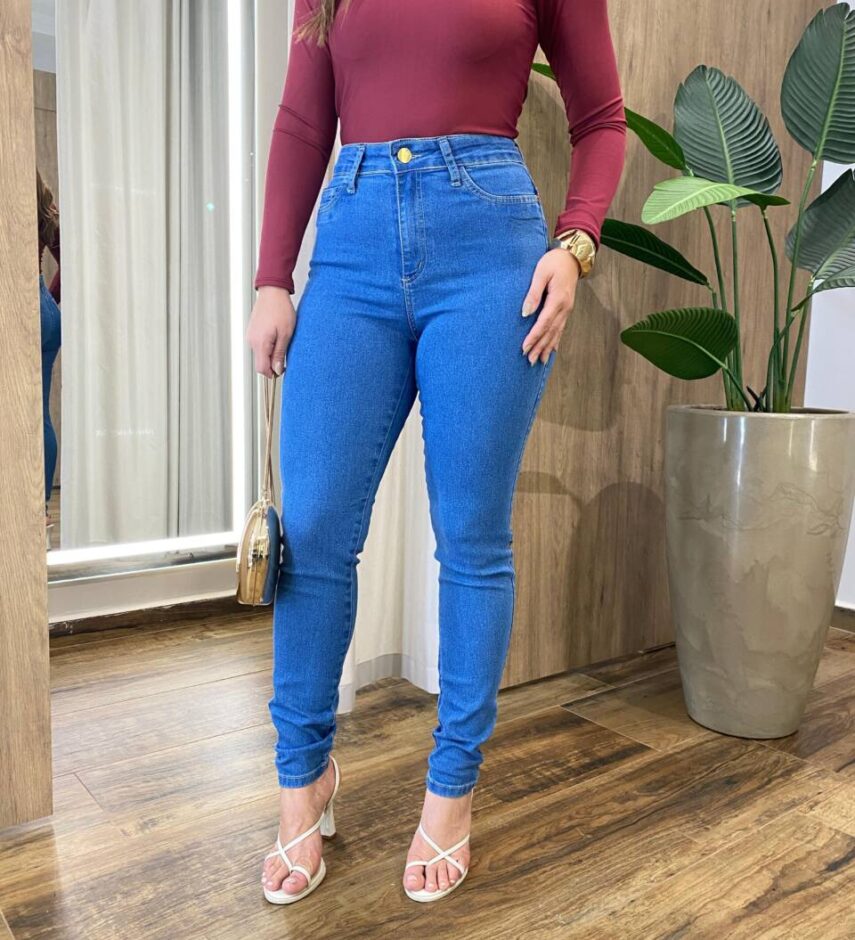 Calça Feminina Jeans Médio Cigarrete B18139 - Fernanda Ramos Store