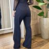 Calça Feminina Jeans Wide Leg com Brilho Preta 1068 - Fernanda Ramos Store