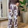 Calça Feminina Jessie Wide Leg Cow Print 1171 - Fernanda Ramos Store