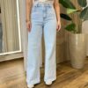Calça Feminina Milena Wide Leg Jeans Claro 1070X - Fernanda Ramos Store