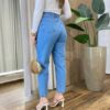 Calça Feminina Mom Jeans Slouchy Bordada com Pedras Brilhantes - Fernanda Ramos Store