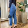 Calça Feminina Mom Sarja Jeans com Cinto Marrom 016534 - Fernanda Ramos Store