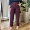 Calça Feminina Social Helena com Bolsos Marrom - Fernanda Ramos Store