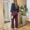 Calça Feminina Social Helena com Bolsos Marrom - Fernanda Ramos Store