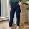 Calça Feminina Social Helena com Bolsos Preta - Fernanda Ramos Store