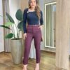 Calça Feminina Social Milena com Cinto e Bolsos Marsala - Fernanda Ramos Store