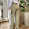 Calça Feminina Social Tassila Pantalona com Cinto Verde Semente - Fernanda Ramos Store