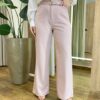 Calça Feminina Social Tassila Pantalona com Cinto Rosê - Fernanda Ramos Store