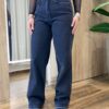Calça Feminina Super Wide Leg Detalhes Destroyed Preta 350 - Fernanda Ramos Store