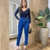 Calça Jeans Feminina Cigarrete Botões na Barra A26912KM - Fernanda Ramos Store
