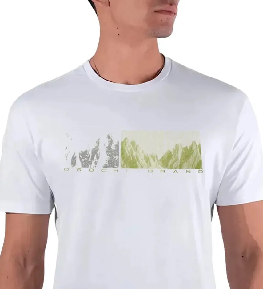 Camiseta Masculina Concept Slim Ogochi Estampada Branca 0001 - Fernanda Ramos Store