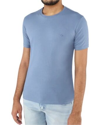 Camiseta Masculina Essencial Slim Ogochi Azul Grisaceo 3922 - Fernanda Ramos Store