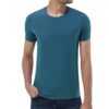 Camiseta Masculina Essencial Slim Ogochi Azul Petróleo 4324 - Fernanda Ramos Store