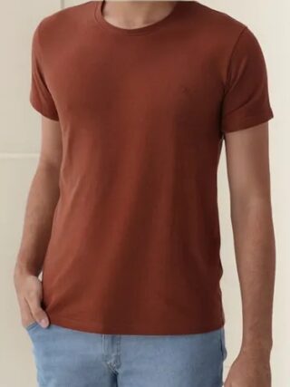 Camiseta Masculina Essencial Slim Ogochi Chocolate 1220 - Fernanda Ramos Store