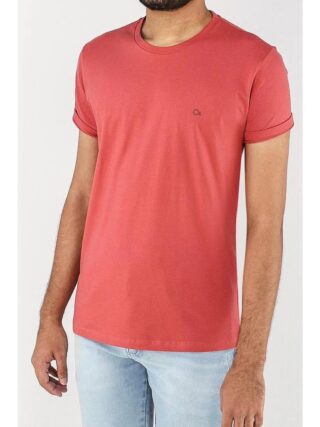 Camiseta Masculina Essencial Slim Ogochi Coral 1537 - Fernanda Ramos Store