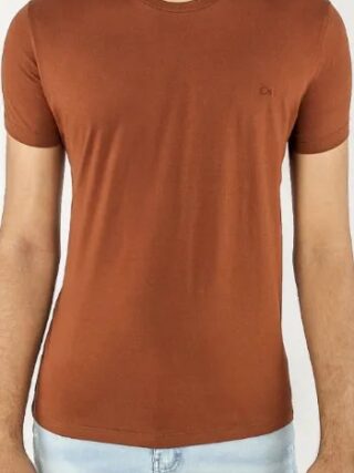 Camiseta Masculina Essencial Slim Ogochi TerraCota 1140 - Fernanda Ramos Store