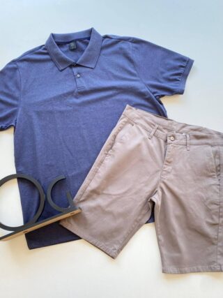 Camiseta Polo Ogochi Plus Essencial Malha Azul Escuro 2004 - Fernanda Ramos Store