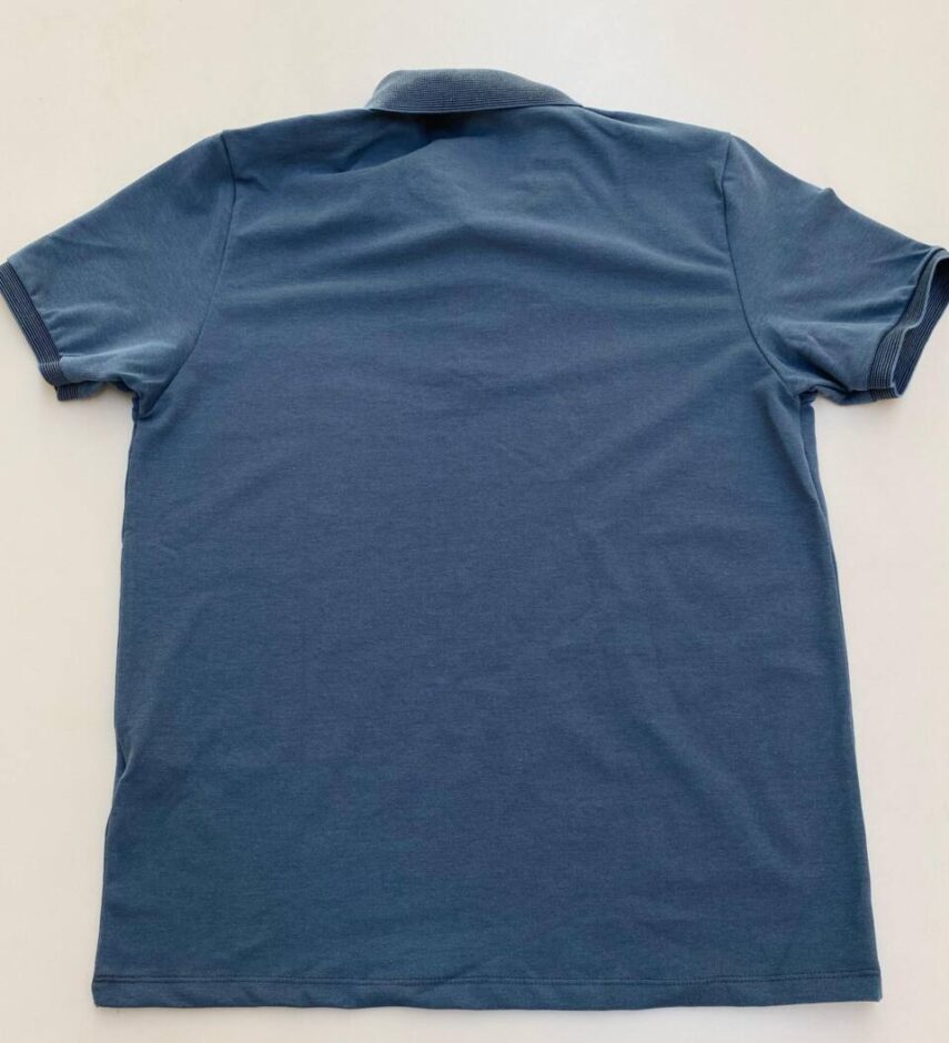 Camiseta Polo Ogochi Casual Slim Piquet Azul Outono 4218 - Fernanda Ramos Store
