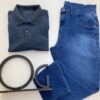 Camiseta Polo Ogochi Casual Slim Piquet Azul Petróleo 4324 - Fernanda Ramos Store