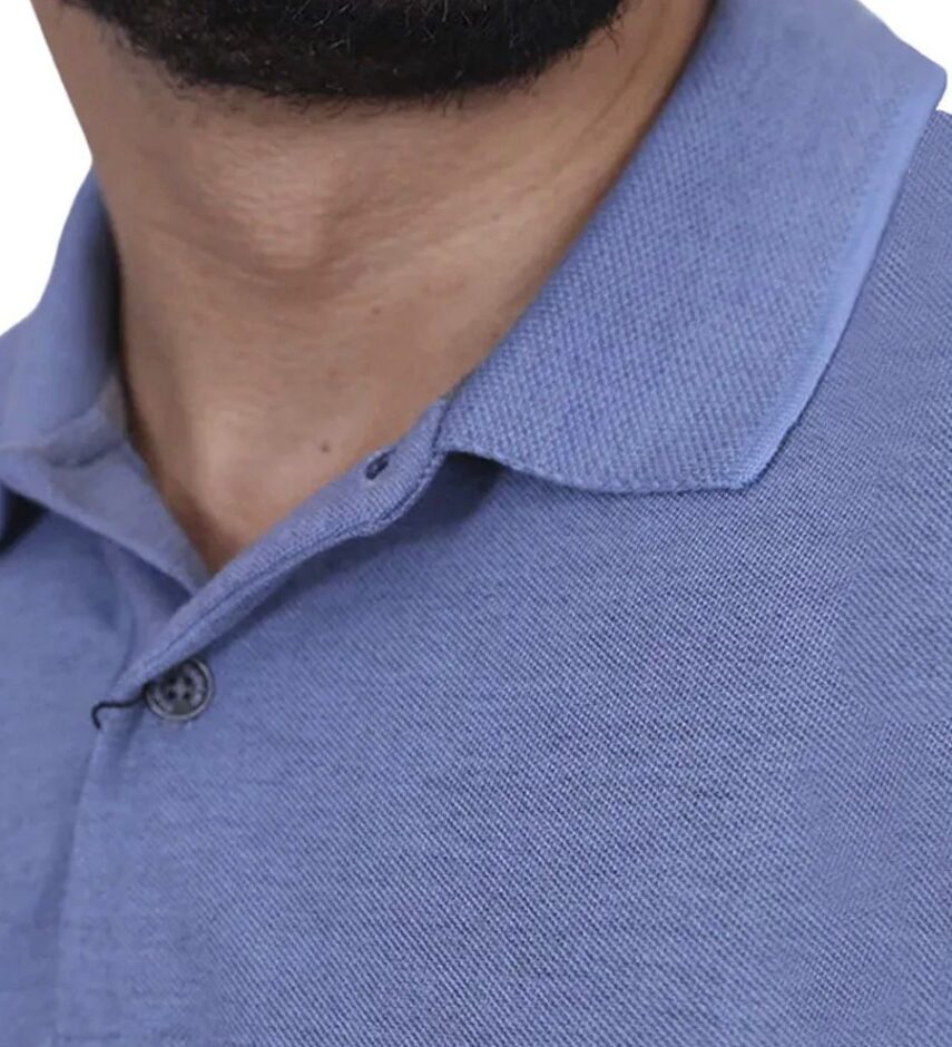 Camiseta Polo Ogochi Casual Slim Piquet Azul Rei 0011 - Fernanda Ramos Store