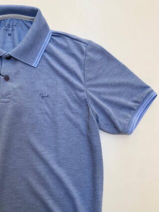 Camiseta Polo Ogochi Concept Slim Piquet Azul 0056 - Fernanda Ramos Store
