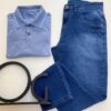 Camiseta Polo Ogochi Concept Slim Piquet Azul 0056 - Fernanda Ramos Store