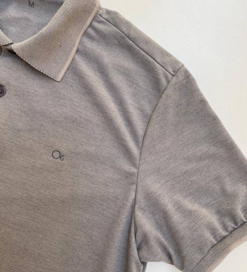 Camiseta Polo Ogochi Concept Slim Piquet Cinza 1107 - Fernanda Ramos Store