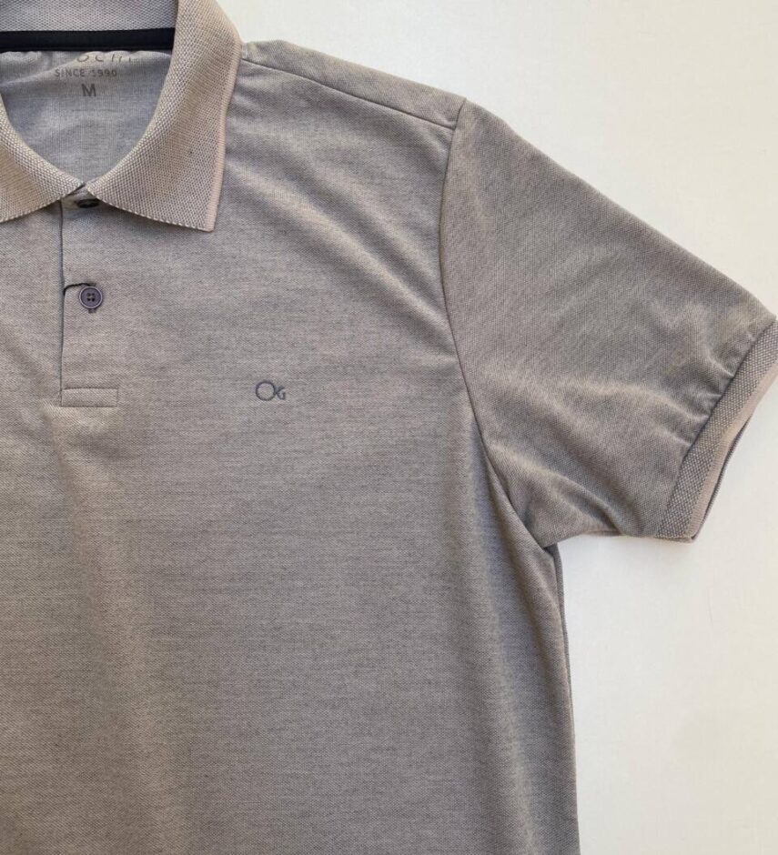Camiseta Polo Ogochi Concept Slim Piquet Cinza 1107 - Fernanda Ramos Store