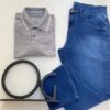 Camiseta Polo Ogochi Concept Slim Piquet Cinza Mesclado 003 - Fernanda Ramos Store