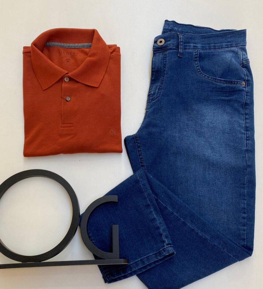 Camiseta Polo Ogochi Essencial Slim Pl 1250 TerraCota - Fernanda Ramos Store