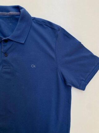 Camiseta Polo Ogochi Essencial Slim Ptl Azul Jacinto 4042 - Fernanda Ramos Store