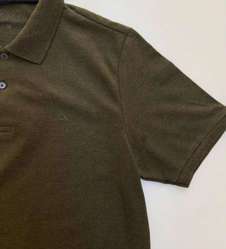 Camiseta Polo Ogochi Essencial Slim Verde Militar 0529 - Fernanda Ramos Store