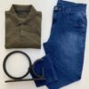 Camiseta Polo Ogochi Essencial Slim Verde Militar 0529 - Fernanda Ramos Store