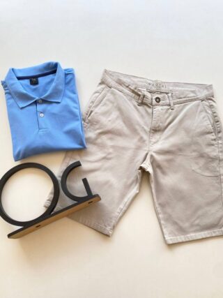 Camiseta Polo Ogochi Plus Casual Malha Azul 1007 - Fernanda Ramos Store