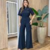 Conjunto Feminino Comfy Blusa e Calça Canelado Preto - Fernanda Ramos Store