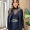 Conjunto Feminino Jamile Camisa e Short Saia Preto - Fernanda Ramos Store