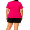 Conjunto Maria Plus Blusa Manga Curta e Short com Detalhe Pink - Fernanda Ramos Store