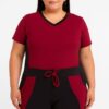 Conjunto Maria Plus Blusa Manga Curta e Short com Detalhe Vinho - Fernanda Ramos Store
