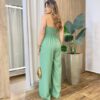 Macacão Longo Feminino Angelina com Bojo Detalhe em Botões Verde - Fernanda Ramos Store