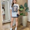 Max T-shirt Feminina Manga Curta Estampa Coffee Off White - Fernanda Ramos Store