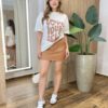 Max T-shirt Feminina Manga Curta Estampa Love Off White - Fernanda Ramos Store