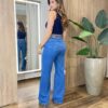Regata Feminina Canelada Nanci Gola Alta Azul Marinho - Fernanda Ramos Store