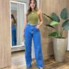 Regata Feminina Canelada Nanci Gola Alta Verde - Fernanda Ramos Store