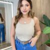 Regata Feminina Canelada Natalia Gola U Nude - Fernanda Ramos Store