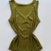 Regata Feminina Canelada Suellen com Detalhes e Botões Verde - Fernanda Ramos Store