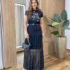 Saia Longa Feminina em Tule com Transparência Preta - Fernanda Ramos Store