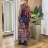 Vestido Midi Bruna de Tule sem Bojo Manga Longa Estampa Abacaxi - Fernanda Ramos Store