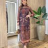 Vestido Midi Bruna de Tule sem Bojo Manga Longa Estampa Pássaros - Fernanda Ramos Store