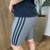 Bermuda Feminina Fitness com Detalhe Lateral Cinza - Fernanda Ramos Store